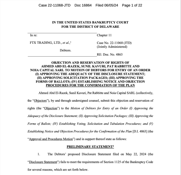 Кредиторы FTX возражают против плана реорганизации банкротства Кредиторы FTX возражают против плана реорганизации банкротства