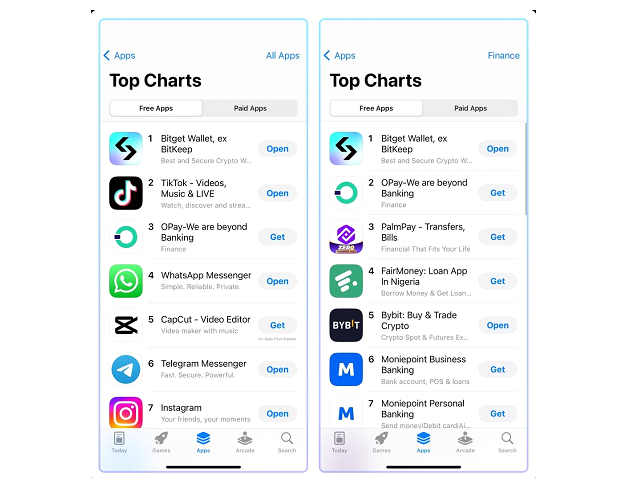 Bitget Wallet лидирует в&nbsp;магазине приложений Нигерии на&nbsp;фоне ухода OKX с&nbsp;рынка