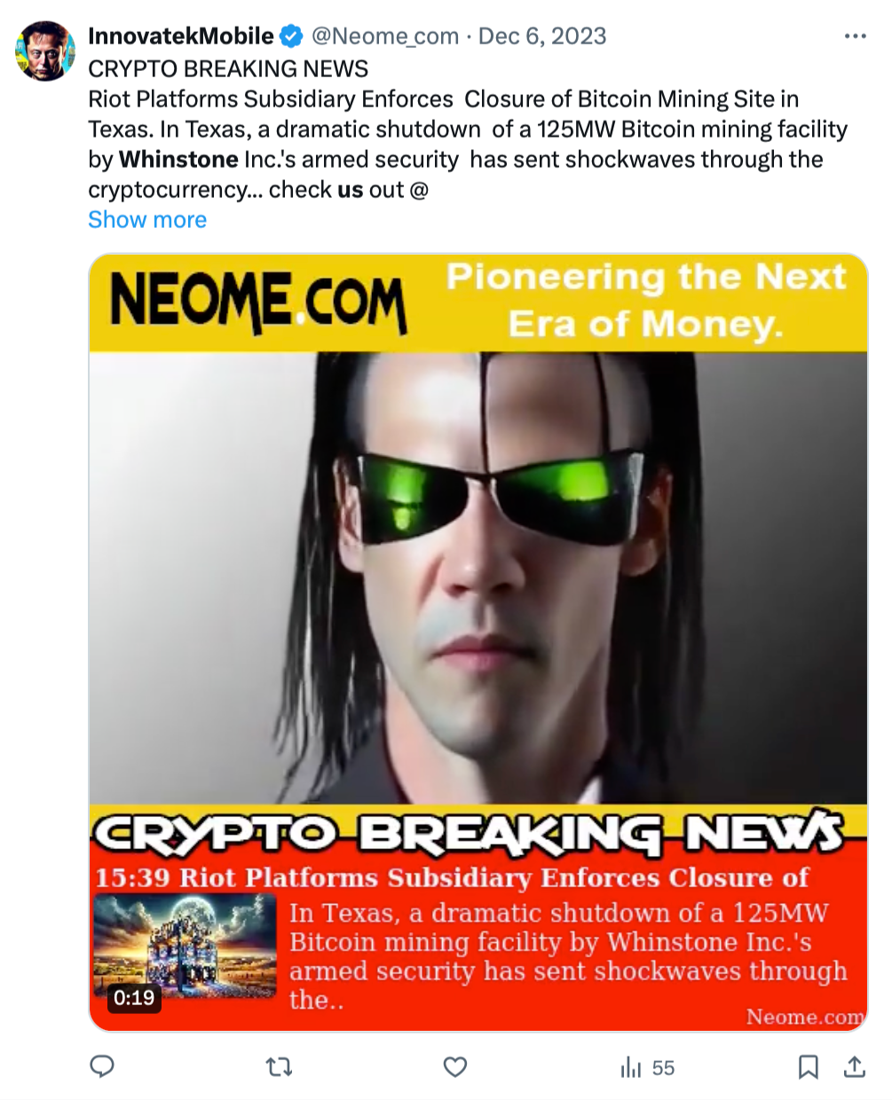 Дочерняя компания Riot Whinstone US подает в&nbsp;суд на&nbsp;бывшего партнера по&nbsp;Rhodium из-за потока доходов