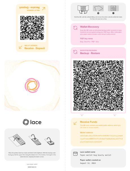 
Взломавшему криптокошелёк Lace Paper Wallet заплатят $1 млн                